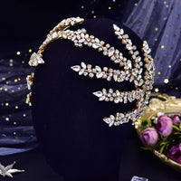 Golden Goddess Fern Crown - Bridal Head Piece