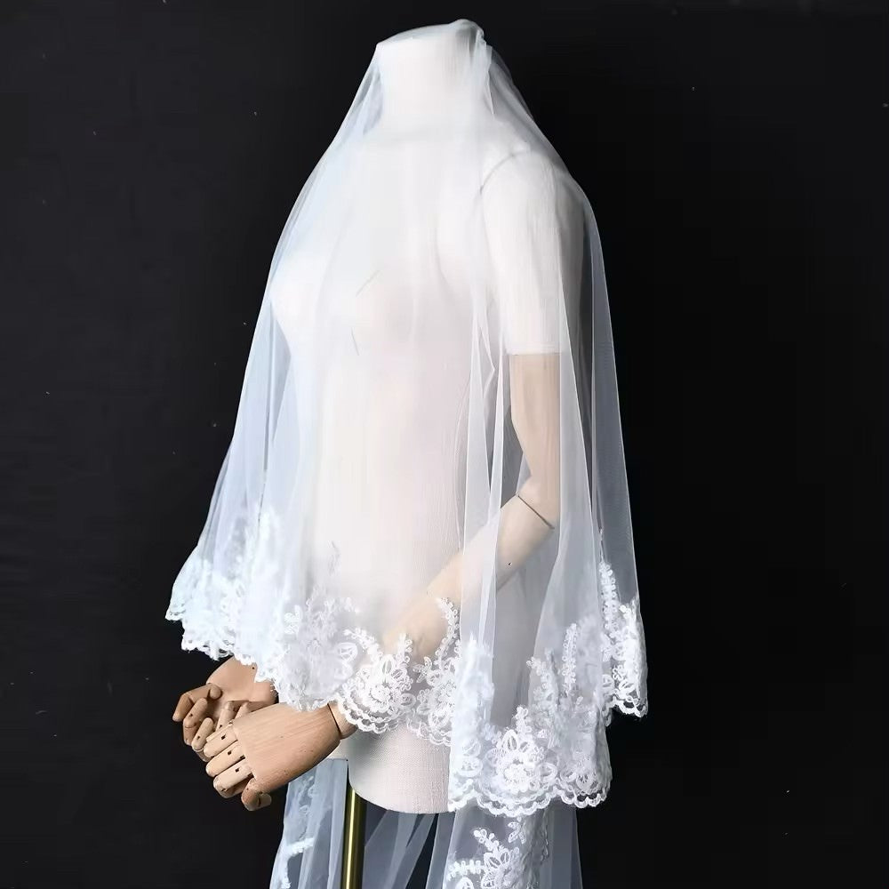 Heavenly Lace Cathedral Blusher Veil - 300cm – Bridal Hair Boutique