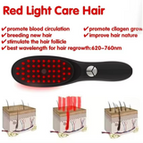 Red/Blue LED Light Hair Regrowth Therapy Massage Brush