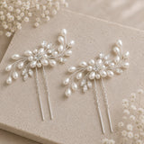 Dainty Crystal and Pearl Pins Twin Pack