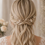 Gold Floral Bridal Hair Vine 