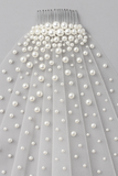 Pearlescent Dreams - 3 meter Cascading Pearl Embellished Cathedral Veil
