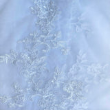 Single-Tier Cathedral Floral lace Appliquéd Veil - Bridal / Wedding