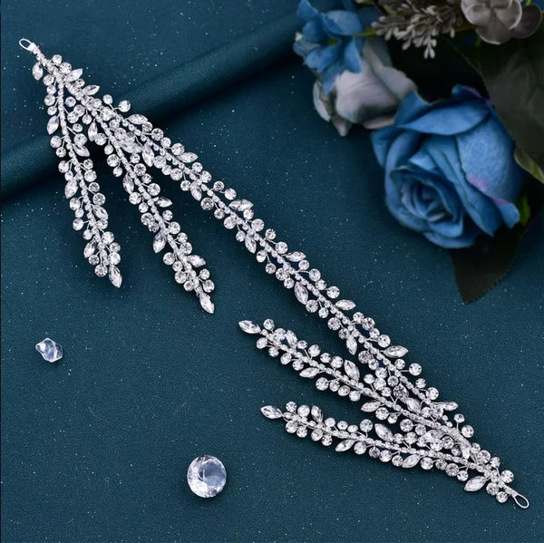 thumbnail image 2 of Mecresh Slver Rhnestone Crystal Brdal Chandeler Long Tassels Dangle... 2 of 14