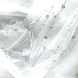 Crystal Beaded Edged - Single Teared 3 Meter Cathedral Veil