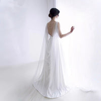 Pearl-Beaded Cascading Lace Cape Veil - 2.3 Meters