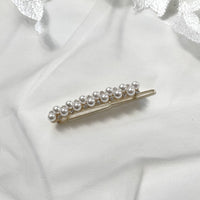 Gold Crystal and Pearl Hair Clip