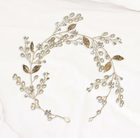 Gold Leaf and Pearl Hair Vine - Bridal/ Event