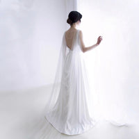 Pearl beaded A- Shaped Cathedral Cape Veil