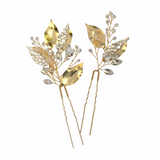 Gold Leaf Bridal Pins