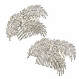 Bridal Feather Crystal Comb